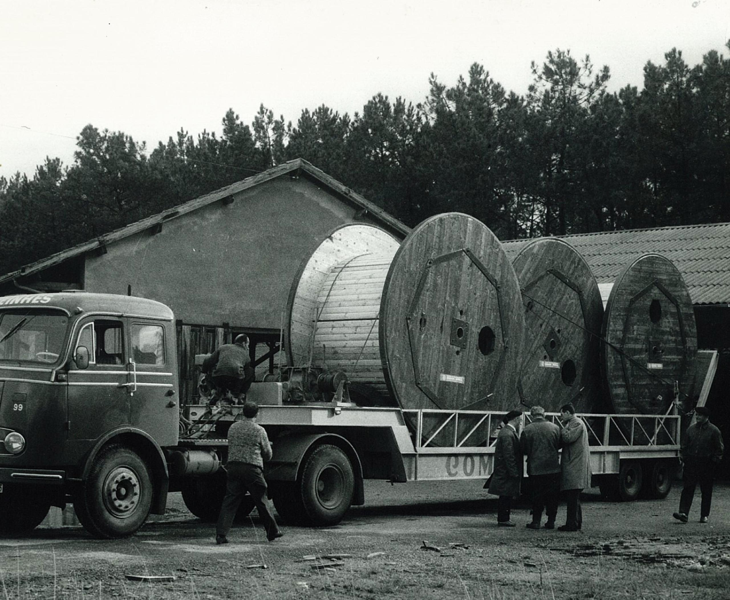 archive chargement camion bobines bois labat merle histoire