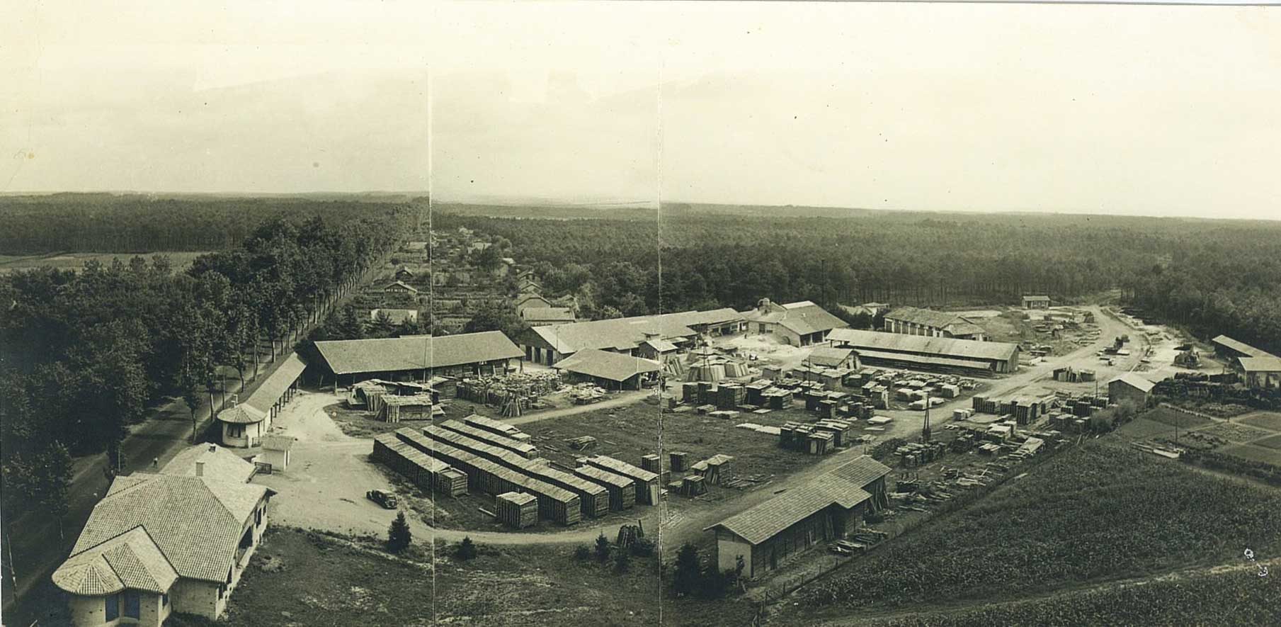 archive cour usine bobines bois labat merle histoire
